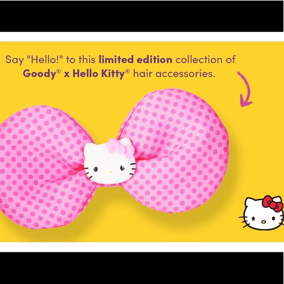 HELLO KITTY x GOODY Ltd Ed. Large Bow Clip - Picture 4 of 7